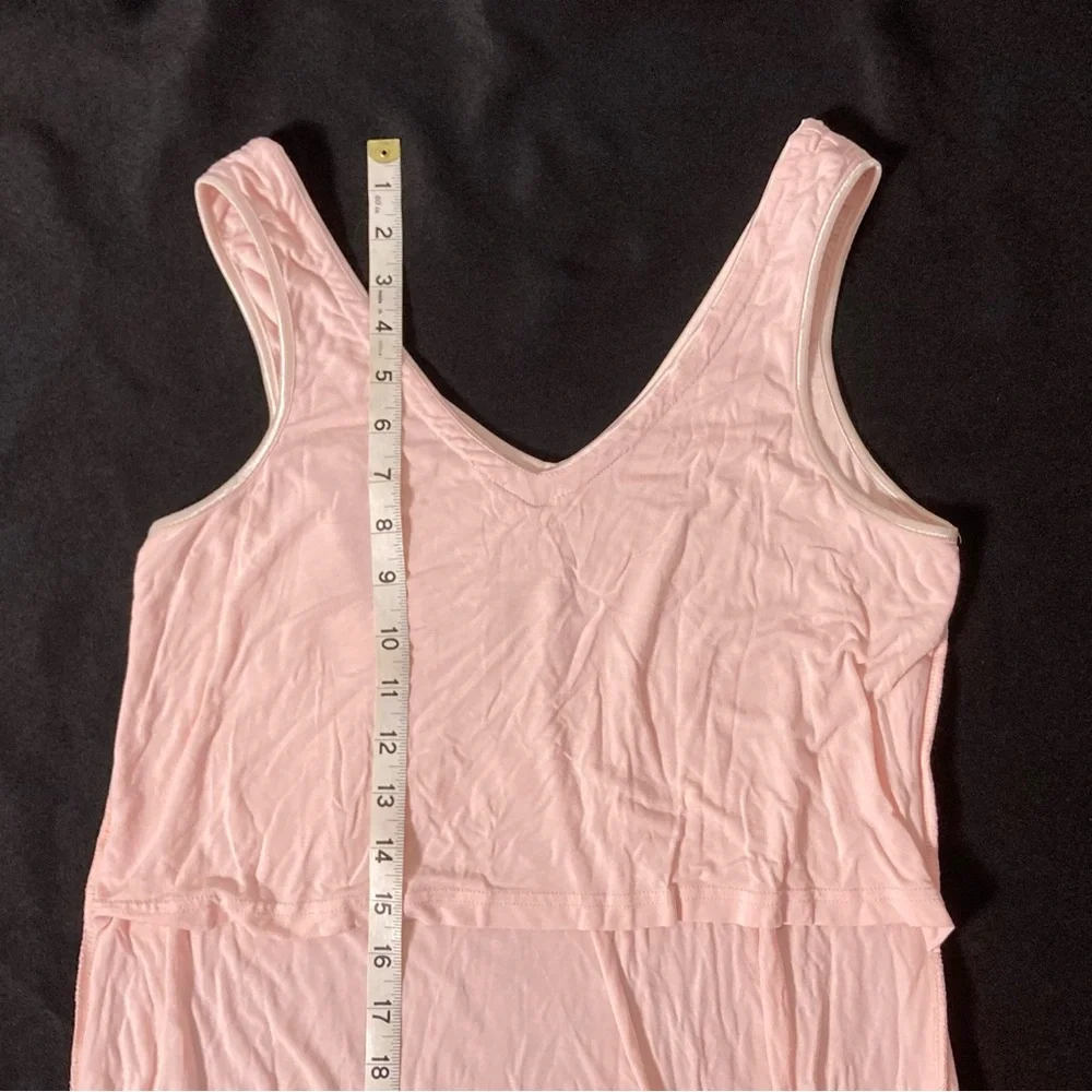 Faceplant Dreamwear Pastel Pink V-Neck Sleeveless Tank Nightgown Size Small - Picture 8 of 16